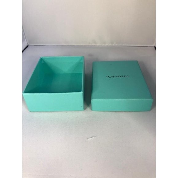 Tiffany & Co Jewelry Empty Gift Box Storage Blue Small  3.7" x 3" x 1.3" - Picture 5 of 9